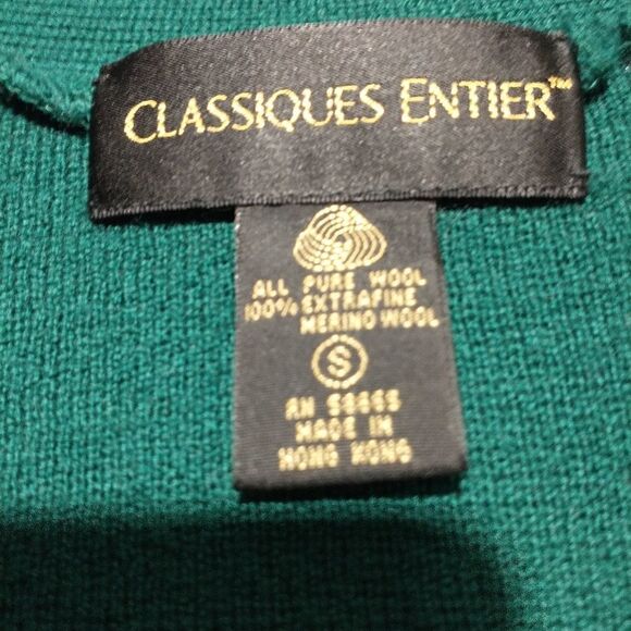 Classiques Entire teal 3 button men's cardigan size small - Picture 5 of 5